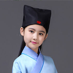 古装学生专用国学汉服帽子现货古代儿童汉服红宝石帽头饰