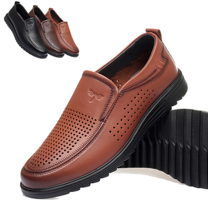 新款红蜻蜓真皮凉鞋男鞋正品商务休闲鞋透气软皮小码37防滑爸爸鞋