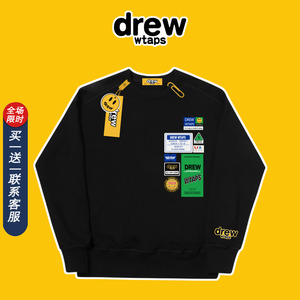 drew wtaps笑脸外套贾斯汀比伯同款美式高街休闲男女网红宽松卫衣