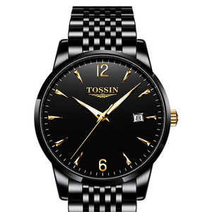 瑞士tossin官方手表男梅花钻全自动旗舰版防水天梭日历机械表天王