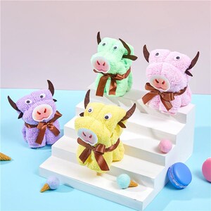 创意活动礼物网红实用毛巾牛造型生日伴手礼周岁礼品印logo三八节