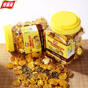 肯莱芙罐装金币巧克力大小硬币超市找零儿童零食代币（代可可脂）