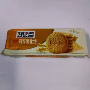 好吃点谷野高纤蔬菜消化煎麸粗粮饼干110g袋装办公室休闲零食包邮