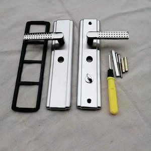 老式王力防盗门把手家用入户大门配件锁子通用型锌合金不锈钢拉手