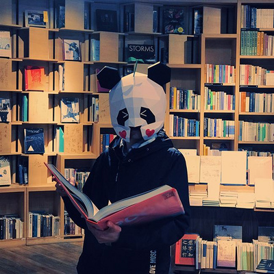 道具歌王专用网蒙面唱将林宥嘉熊猫头套纸模面具儿童活动演唱红