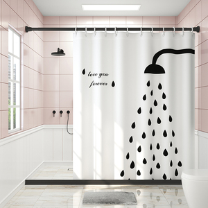 卫生间浴帘布防水加厚高档