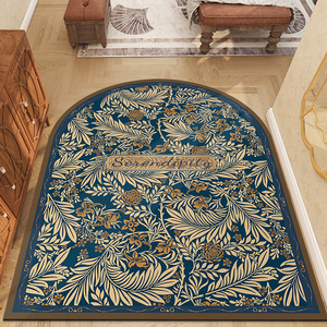 美式复古地垫皮革入户门垫免洗可擦防水防滑进门口脚垫可裁剪地毯