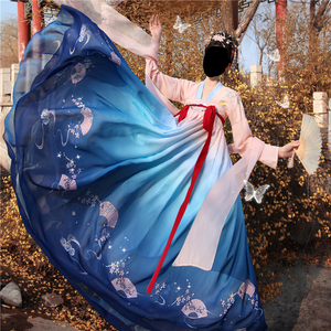 广袖流仙裙龙葵同款汉服女古装中国风裙套装加厚齐腰裙秋冬飘逸