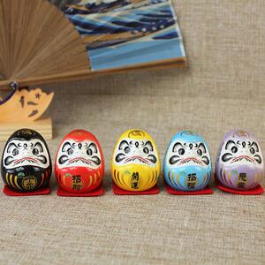 日式开运达摩蛋招财猫摆件小号店铺开业礼品创意可爱汽车载装饰品