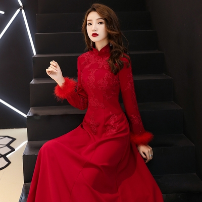 订婚衣服女冬季长款