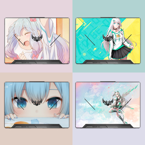 fx50j 60v 80g 86s 95g天选枪神4笔记本贴膜风景油画卡通可爱电脑外壳