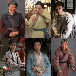 影视古装女士汉服棉麻群演古装老太婆服丫鬟下人仆人装老百姓服装