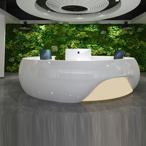 圆形烤漆吧台导医台美容院前台商场咨询接待台异形收银台