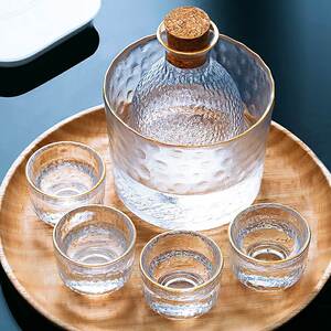 日式清酒酒具冰酒壶古风白酒玻璃日本喝酒小杯子手工烧酒盅温酒器