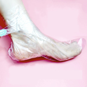 一次性袜套塑料脚套长筒袜子试鞋足膜防水隔离足套脚裂干起皮鞋套