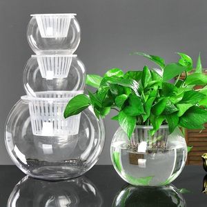 塑料瓶花瓶水培绿萝观音竹花盆水养植物透明容器鱼缸插花瓶子器皿