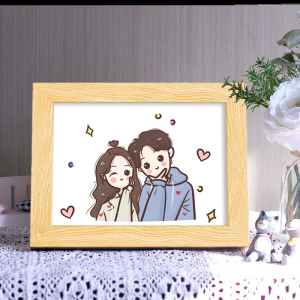情侣爱情系列2021新款十字绣带框七夕生日送男朋友简单手工绣diy