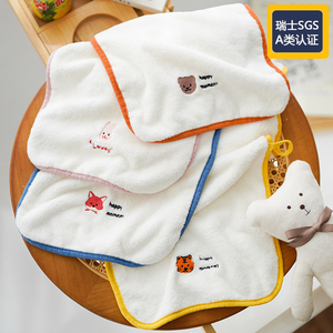儿童小毛巾洗脸巾宝宝婴儿比全棉纯棉吸水家用童巾洗澡擦手帕方巾