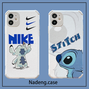 潮牌卡通nike史迪仔蚕丝纹适用华为nova7手机壳6se/5i/5z硅胶v30荣耀