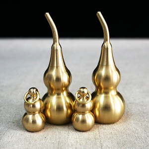 黄铜小葫芦挂件空心实心随身携带开口小葫芦摆男女吊坠挂饰礼品