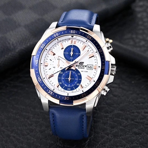 卡西欧限量海洋之心手表男黑暗之心非机械表石英efr-539l皮带男表