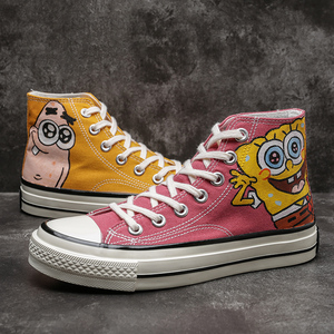 海绵宝宝联名鞋情人节1970s粉色高帮帆布鞋鸳鸯官方一百周年限定