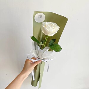 白玫瑰花束一支单支