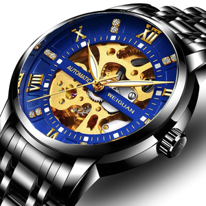 瑞士正品全自动机械表手表男士防水夜光大表盘男表全自动防水商务