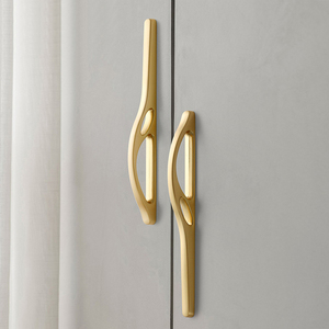 轻奢衣柜门拉手金色新中式橱柜门把手抽屉鞋柜浴室柜手柄个性加长