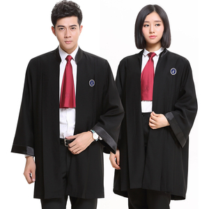律师袍男女新款标准出庭服模拟法庭道具服装高端律师服女装