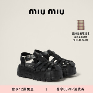 【12期免息】Miu Miu 缪缪女士EVA防水台笼式凉鞋鞋子