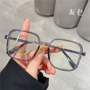 透明灰近视眼镜框女可配镜片有度数韩版潮网红款眼睛架男复古素颜