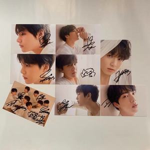bts防弹少年团亲笔签名照片周边 金泰亨田柾国闵玧其等同款亲签