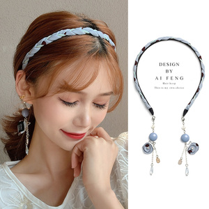 流苏个性细发箍韩国简约头箍发卡头饰发饰假耳环发箍tb_944271729