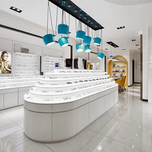 烤漆眼镜店展示柜台玻璃中岛柜太阳镜展柜眼镜店产品陈列货架定制