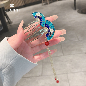 90318人付款天猫儿童汉服古装头饰女童古风发夹发饰流苏步摇小女孩