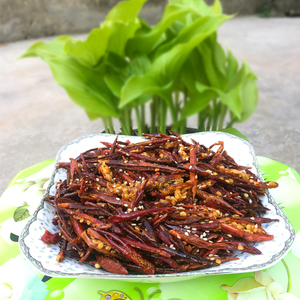 贵州特产香酥辣椒 香脆辣椒丝丝油炸麻辣脆下牛羊肉粉面零食140克