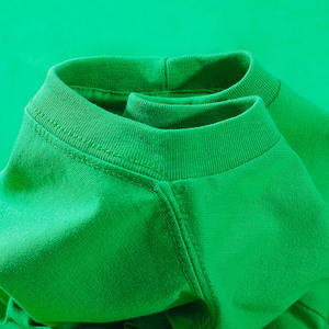 250g重磅纯棉鲜绿色圆领t恤女宽松内搭体恤芥末绿短袖t打底衫上衣