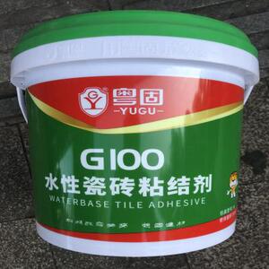 粤固背胶桶装瓷砖强力粘合剂水性粘结剂单组份液体薄贴地砖g100型