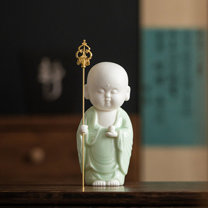 创意小地藏王香茶宠摆件精品禅意可爱家居摆件家用佛像工艺装饰品