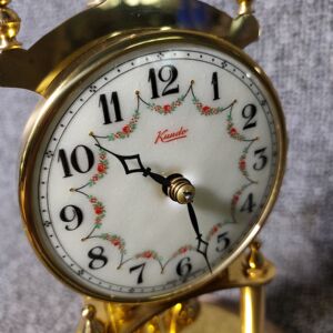 德国古董老式机械发条400天钟扭摆钟空气钟功能故障缺件摆件钟表