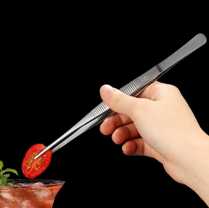 酒吧鸡尾酒工具夹子装饰物长夹镊子夹薄荷叶冰夹调酒夹子镊子钳子