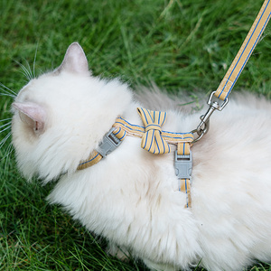 猫咪牵引绳防挣脱外出专用遛猫绳可调节小猫网红猫绳子牵猫绳溜猫