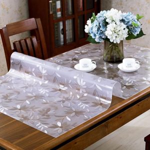 桌子上垫的胶皮油布桌布免洗塑料桌垫子防水加厚家用槕子垫茶几。