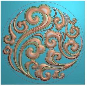 圆祥云精雕图