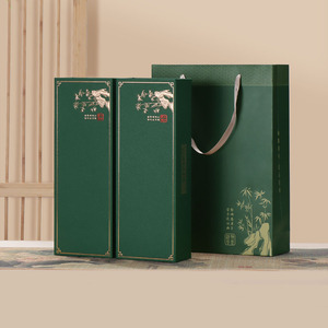 双条烟条绿茶包装盒空礼盒龙井毛尖一斤装恩施玉露茶叶礼盒装空盒