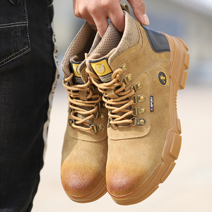 日本高帮劳保鞋男钢头防砸护鞋马丁鞋轻便工作鞋防刺焊工安全鞋耐