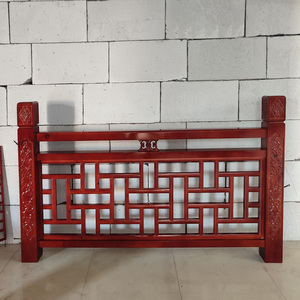 东阳木雕仿古实木花格栏杆室外防腐木护栏室内围栏古建寺庙木扶手