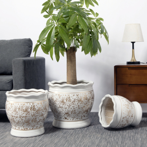 花盆陶瓷特大号古典中国风创意阳台落地发财树绿植大花盆特价清仓