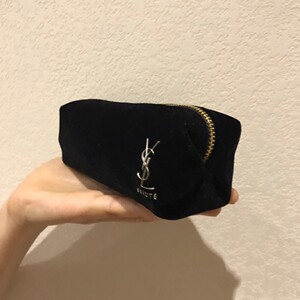 圣罗兰ysl黑色丝绒化妆包小红书改造纯色 限量
